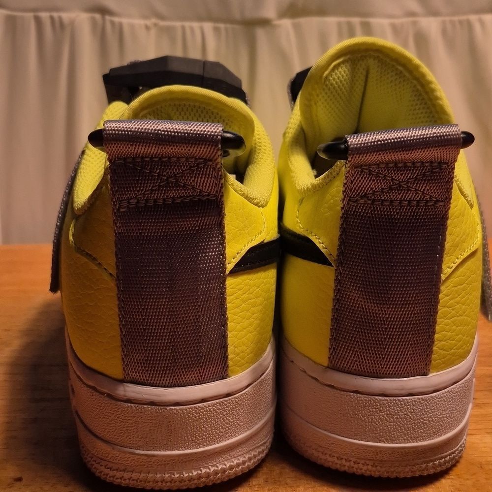 Nike Air Force 1 Utility Youth 6 Neon Yellow - Picture 10 of 12